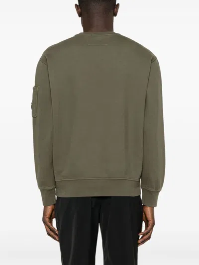 Shop C.p. Company Lens-detailed Sweatshirt In Green