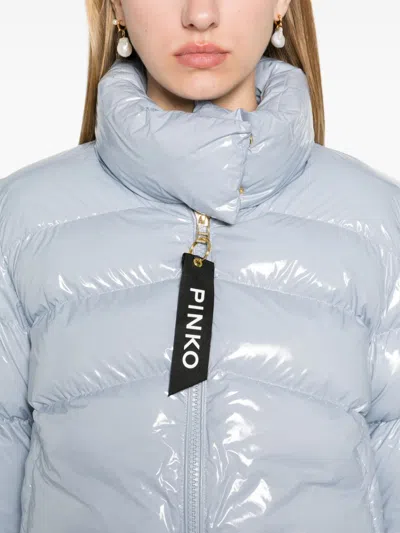 Shop Pinko Padded Jacket In Blue