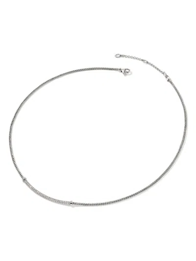 John Hardy Jh Essential Diamond Necklace In Silver