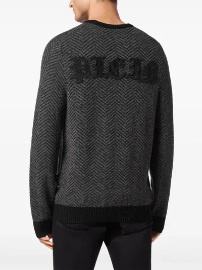 Philipp Plein Long Sleeve Sweatshirt In Grey