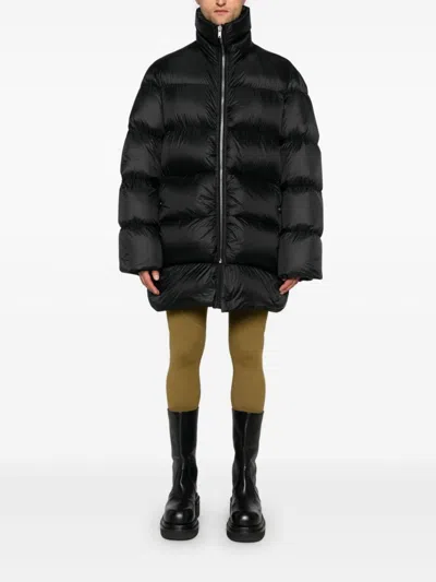 Rick Owens Turtle Raincoat In Black