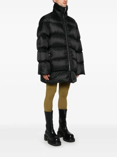 Rick Owens Turtle Raincoat In Black