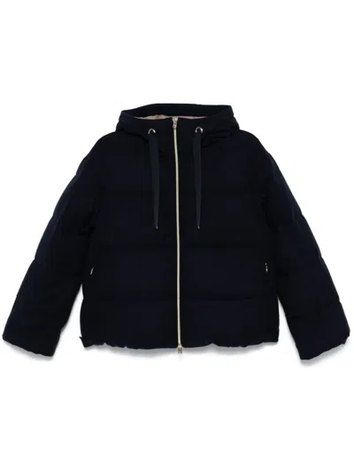 Herno Navy Ultralight Bomber Jacket In Blue