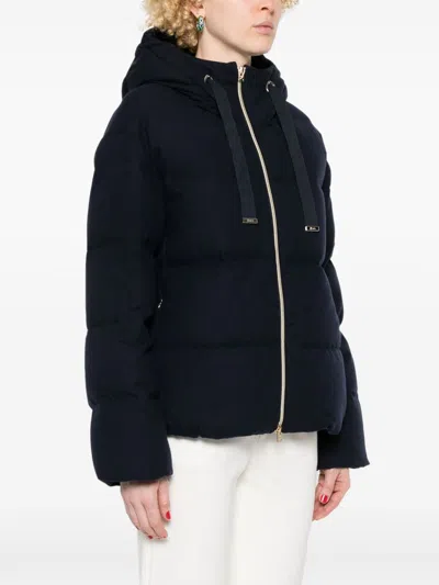 Herno Navy Ultralight Bomber Jacket In Blue