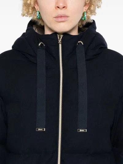 Herno Navy Ultralight Bomber Jacket In Blue
