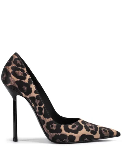 Le Silla Bella 120mm Leopard-print Pumps In Black