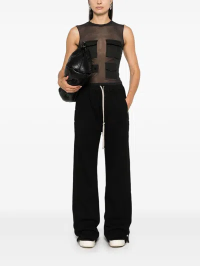 Rick Owens Drkshdw Wide-leg Track Pants In Black