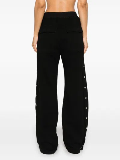 Rick Owens Drkshdw Wide-leg Track Pants In Black