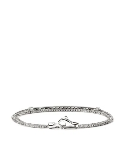 John Hardy Sterling Silver Jh Essentials Diamond Pave Wrap Bracelet In Silver