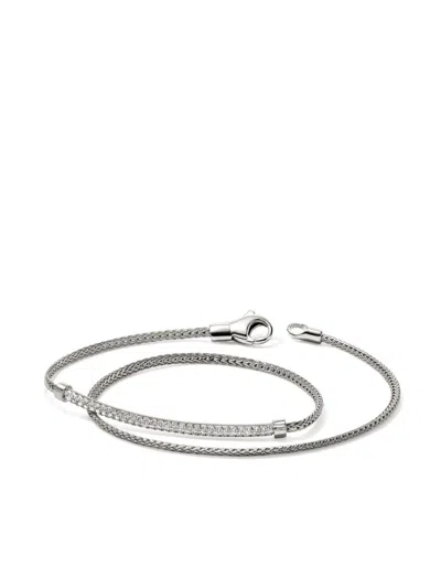 John Hardy Sterling Silver Jh Essentials Diamond Pave Wrap Bracelet In Silver