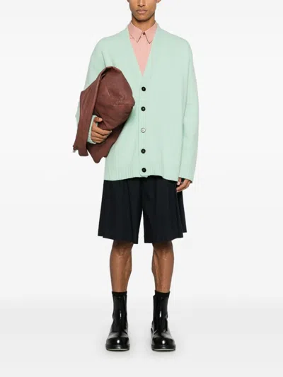 Jil Sander Wool Cardigan In Green