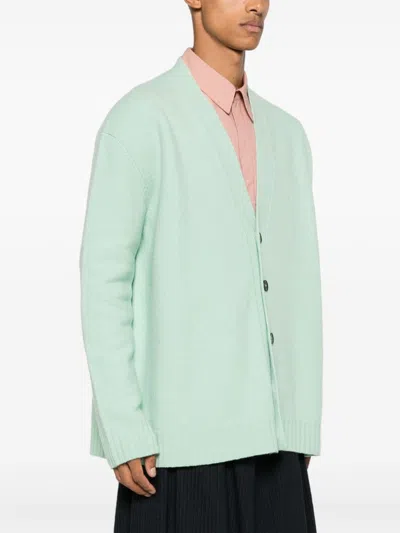 Jil Sander Wool Cardigan In Green