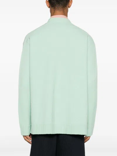 Jil Sander Wool Cardigan In Green