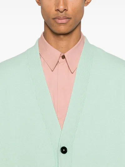 Jil Sander Wool Cardigan In Green