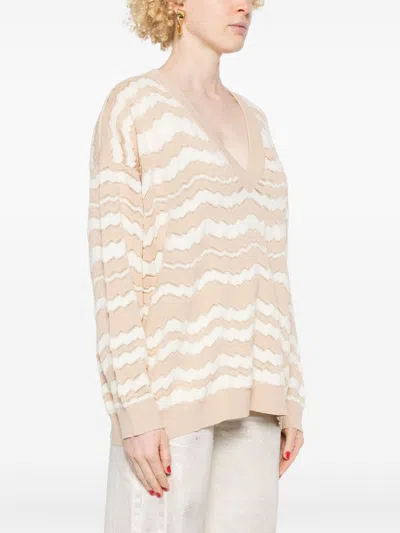 Shop Missoni Zigzag-woven Sweater In Neutrals