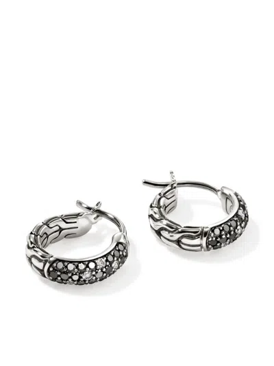 John Hardy Jh Essentials Diamond Hoop Earrings In Silver