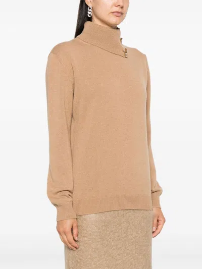 Fabiana Filippi Fabula-buttons Cashmere Sweater In Neutrals