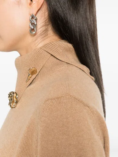 Fabiana Filippi Fabula-buttons Cashmere Sweater In Neutrals