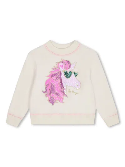 Billieblush Sequin-embellished Sweatshirt In Neutrals