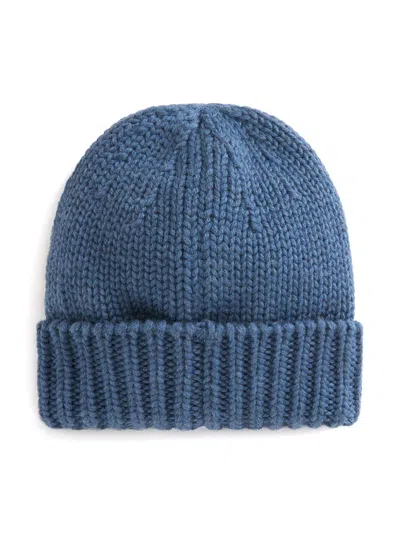 Woolrich Logo-embroidered Beanie In Blue