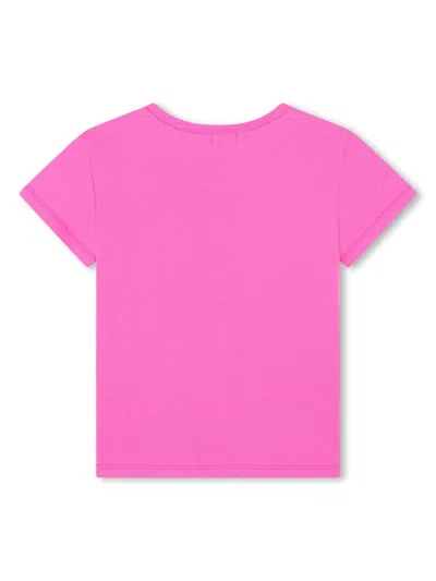 Billieblush Sequin-embellished Heart Motif T-shirt In Pink