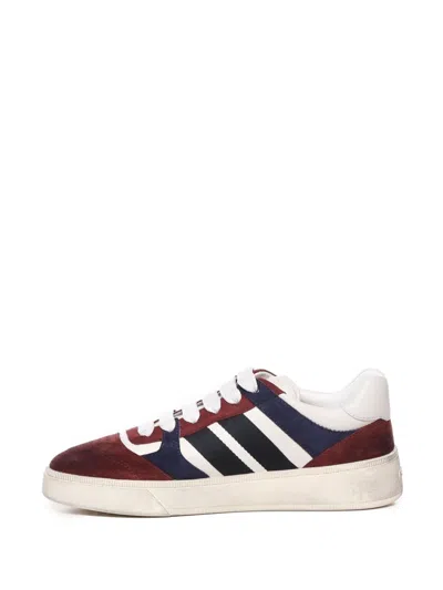 Shop Bally Stripe Detailing Trainers In Red