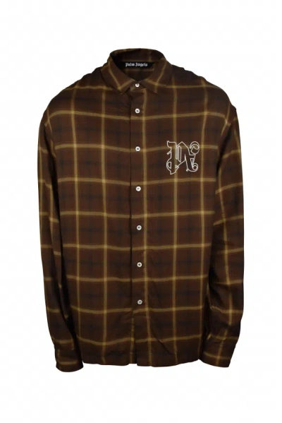 Palm Angels Camicia A Maniche Lunghe Con Monogram