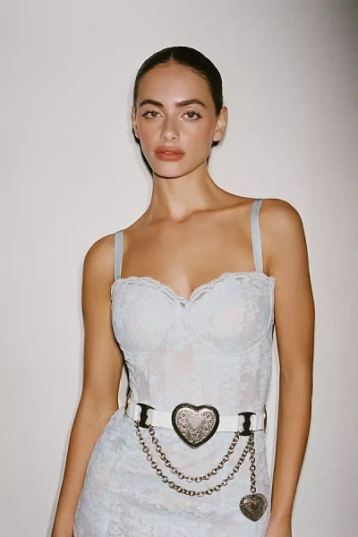 Streets Ahead Mia Heart Belt In White