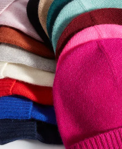 Charter Club 100% Cashmere Cuffed Beanie, Created For Macys In Fierce Pink