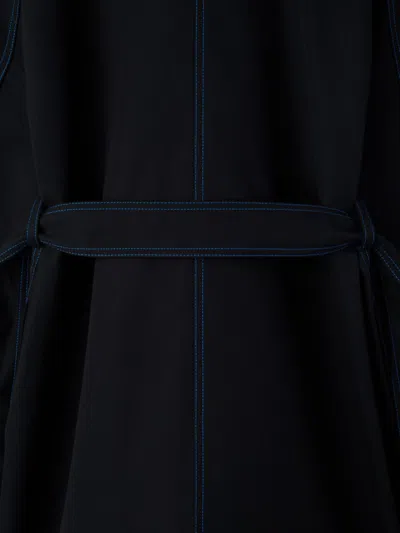 Sunnei Contrast Stitching Coat In Blue