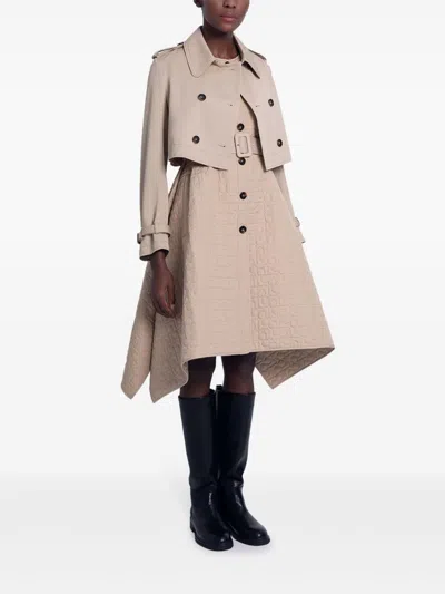Ports 1961 Cropped Trench Coat In Neutrals