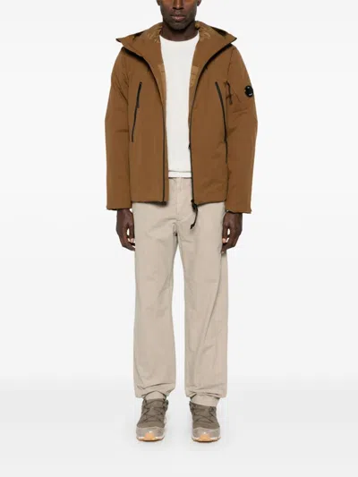 C.p. Company Medium Jacket In Pro-tek In Brown