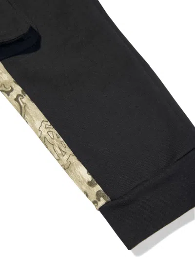 Roberto Cavalli Side-stripe Cargo Track Pants In Black