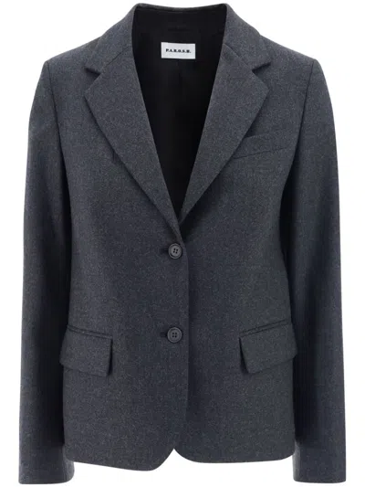 P.a.r.o.s.h P. A.r. O.s. H. Virgin Wool Blazer In Gray