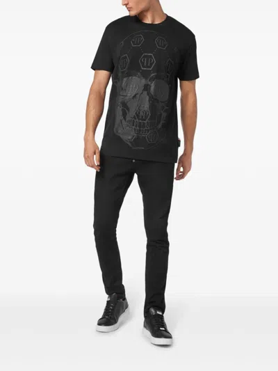 Shop Philipp Plein Skull-print T-shirt In Black