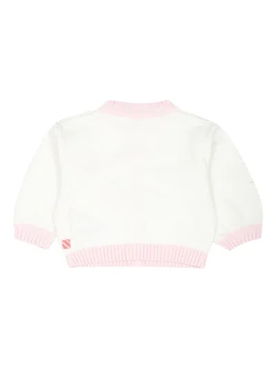 Billieblush Girls Ivory Embroidered Cardigan In White