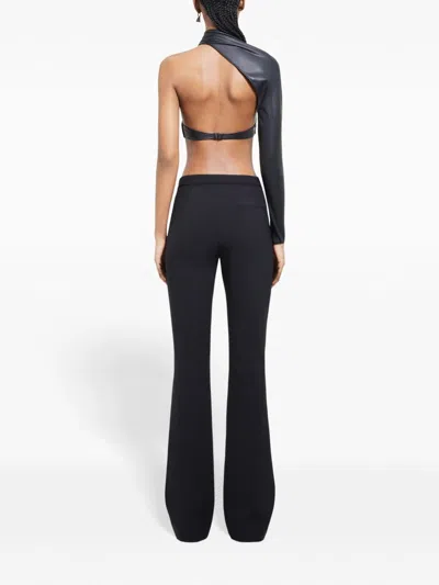 Courrèges Oblique Flared Trousers In Black