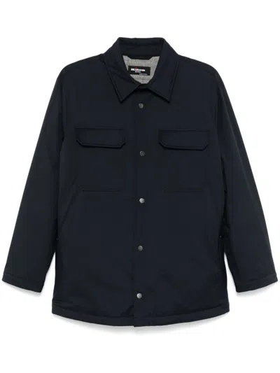 Kiton Overshirt Padded Long Sleeves In Blue