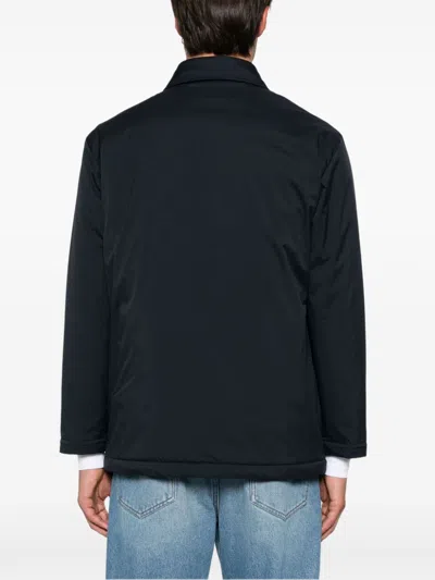 Kiton Overshirt Padded Long Sleeves In Blue