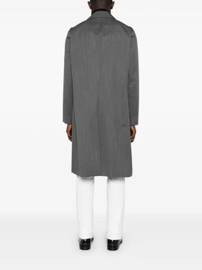 Lardini Wool Coat In Grey