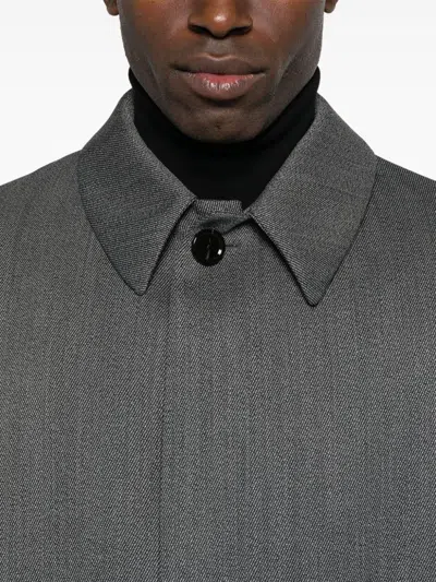 Lardini Wool Coat In Grey