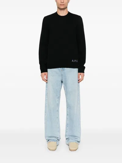 Apc A.p.c. Edward Knit Jumper In Black