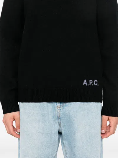 Apc A.p.c. Edward Knit Jumper In Black