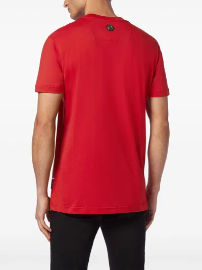 Philipp Plein Ss Skull&bones T-shirt In Red