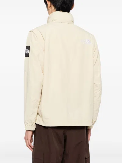 The North Face Embroidered Zip-up Military Jacket In Neutrals