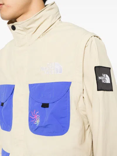 The North Face Embroidered Zip-up Military Jacket In Neutrals