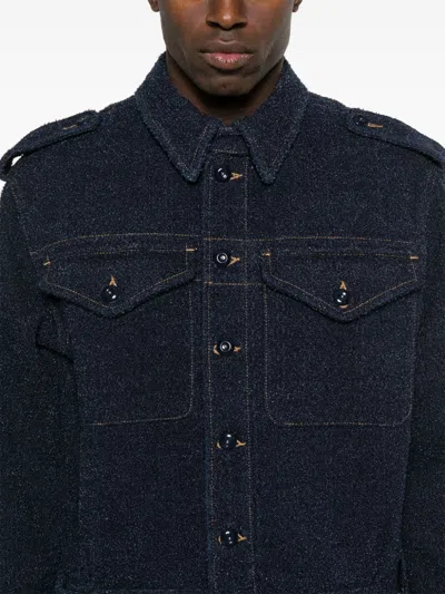 Givenchy Jacket In Boucle Denim In Blue