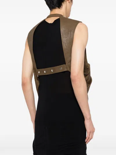 Rick Owens Button-up Cargo Military Jacket In 35 Bean