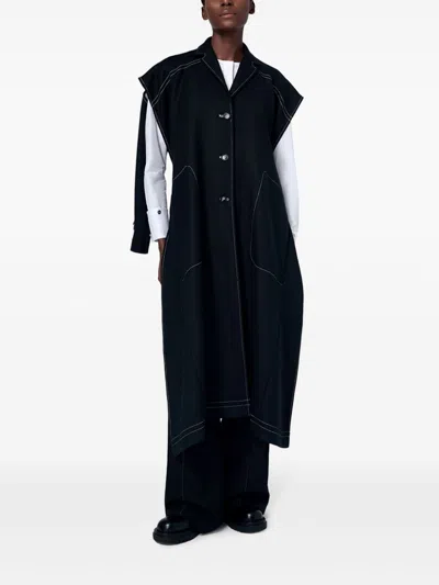Ports 1961 Single-breasted Trench Coat In Black