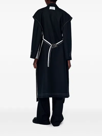 Ports 1961 Single-breasted Trench Coat In Black